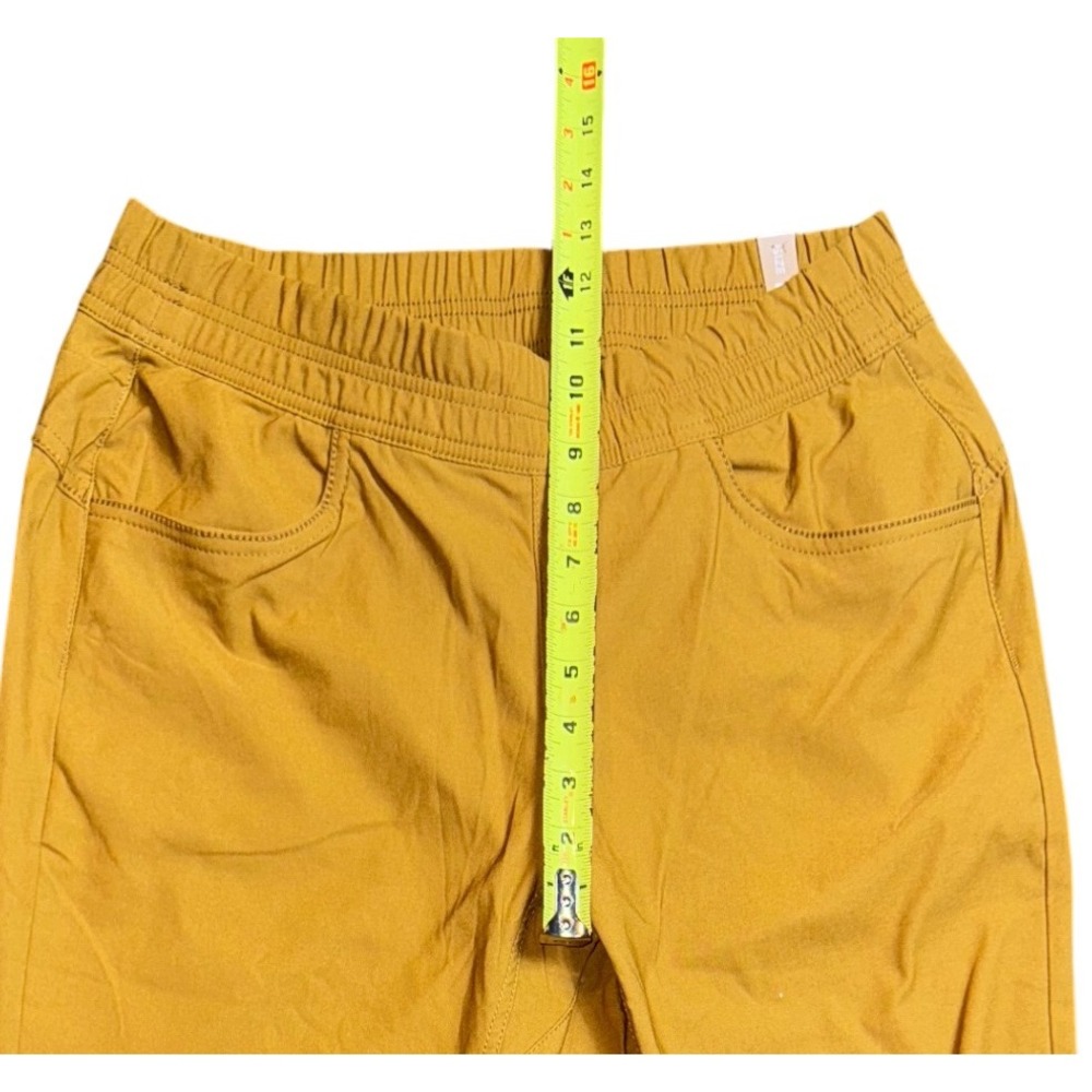 Prana Womens‎ Yellow Jogger Pants Elastic Waist Drawstring Pockets Size 10 - Picture 4 of 16